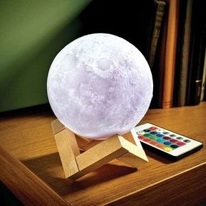 Moon Lamp  3D Printing 16 Colors LED with Stand & Remote/Touch Control and USB